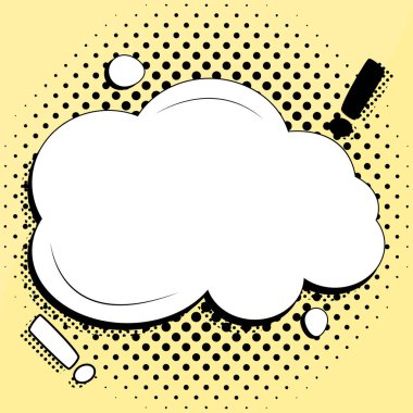 Speech Bubble With Copy Space Over Background. Template Framework For Ads