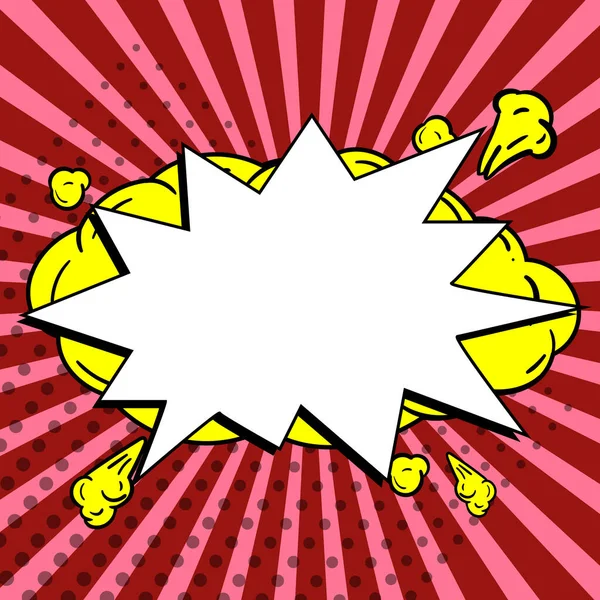 Blank Speech Bubble With Copy Space Over Color Background Design.