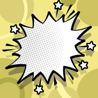 Speech Bubble With Copy Space Over Background. Template Framework For Ads