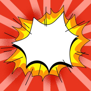 Comics Design Frames. Photo Frame Set With Explosion For Add Collage