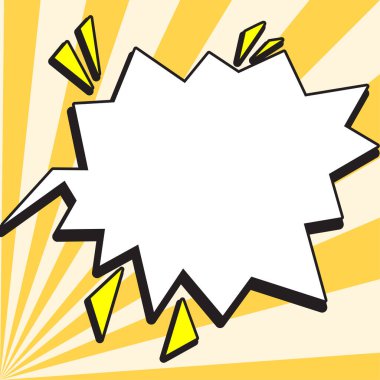 Speech Bubble With Copy Space Over Background. Template Framework For Ads