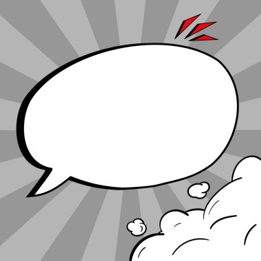 Speech Bubble With Copy Space Over Background. Template Framework For Ads