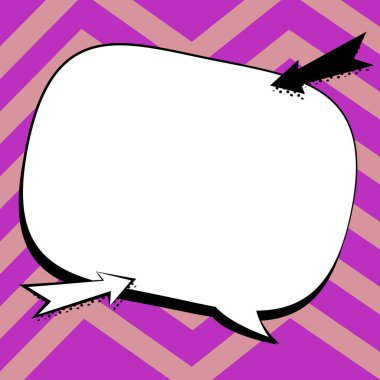 Speech Bubble With Copy Space Over Background. Template Framework For Ads