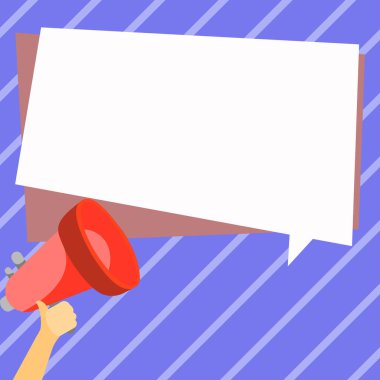 Bright Illustration Of Megaphone Making Loudly Brand New Infolmation.