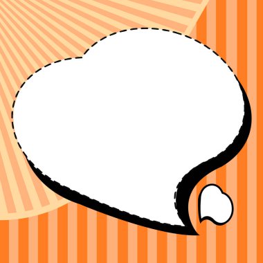 Comic Speech Bubble With Copy Space. Empty Template In Explosion Framework