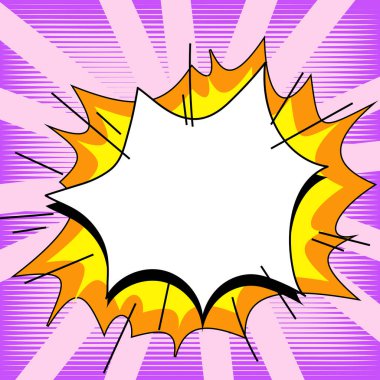 Comics Design Frames. Photo Frame Set With Boom Bubbles For Design Collage