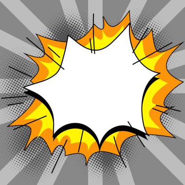 Speech Bubble With Copy Space Over Background. Template Framework For Ads