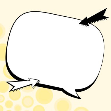 Comic Speech Bubble With Copy Space. Empty Template In Explosion Framework