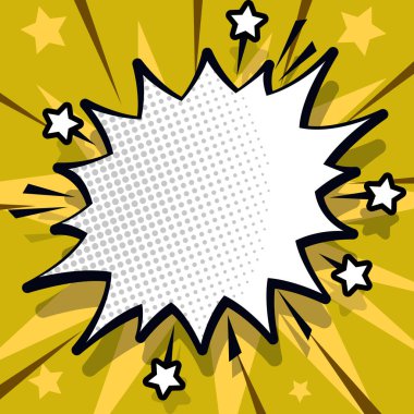 Speech Bubble With Copy Space Over Background. Template Framework For Ads