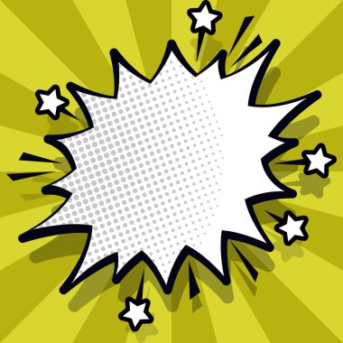 Speech Bubble With Copy Space Over Background. Template Framework For Ads