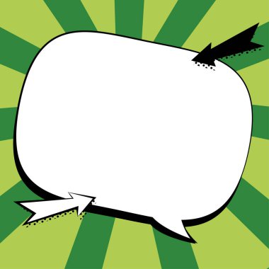 Comic Speech Bubble With Copy Space. Empty Template In Explosion Framework