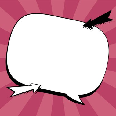 Comic Blank Speech Bubble Copy Space. Empty Template Explosion Framework