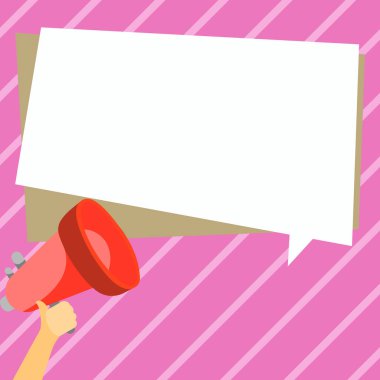 Bright Illustration Of Megaphone Making Loudly Brand New Infolmation.