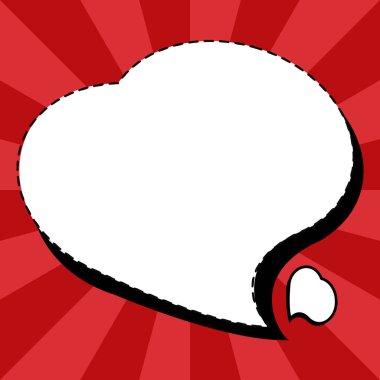 Speech Bubble With Copy Space Over Background. Template Framework For Ads