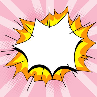 Speech Bubble With Copy Space Over Background. Template Framework For Ads