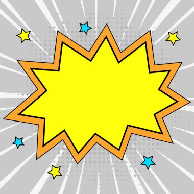 Speech Bubble With Copy Space Over Background. Template Framework For Ads