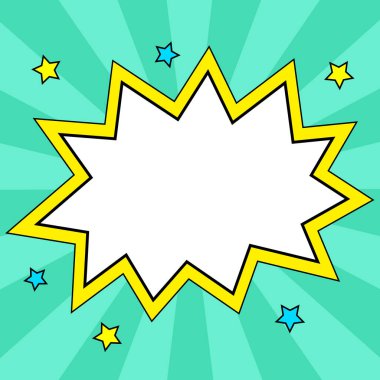 Comics Design Frames. Photo Frame Set With Boom Bubbles For Design Collage