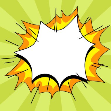 Speech Bubble With Copy Space Over Background. Template Framework For Ads