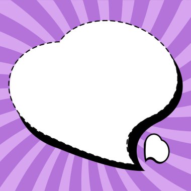 Comic Speech Bubble With Copy Space. Empty Template In Explosion Framework