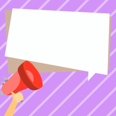 Bright Illustration Of Megaphone Making Loudly Brand New Infolmation.