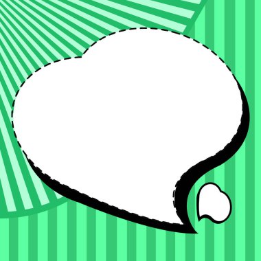 Comic Blank Speech Bubble Copy Space. Empty Template Explosion Framework