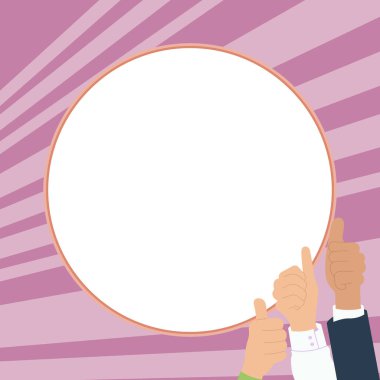 Big finger raised up pointing to whiteboard with important information.