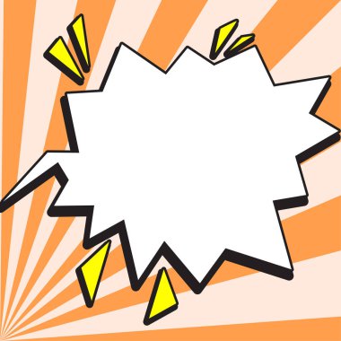 Speech Bubble With Copy Space Over Background. Template Framework For Ads