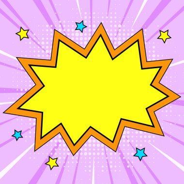 Speech Bubble With Copy Space Over Background. Template Framework For Ads