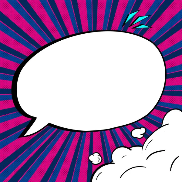 Speech Bubble With Copy Space Over Background. Template Framework For Ads