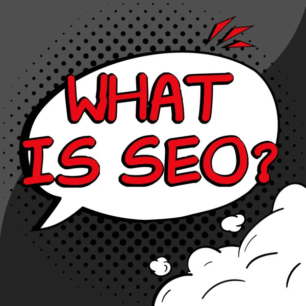 Conceptual Caption What Seo Word Search Engine Keywording Marketing Online — Fotografia de Stock