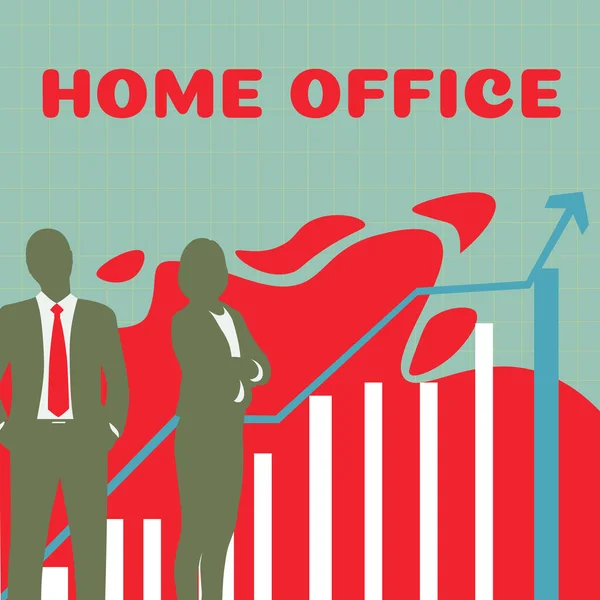 Inspiración Mostrando Signo Home Office Espacio Escaparate Negocios Designado Una — Foto de Stock