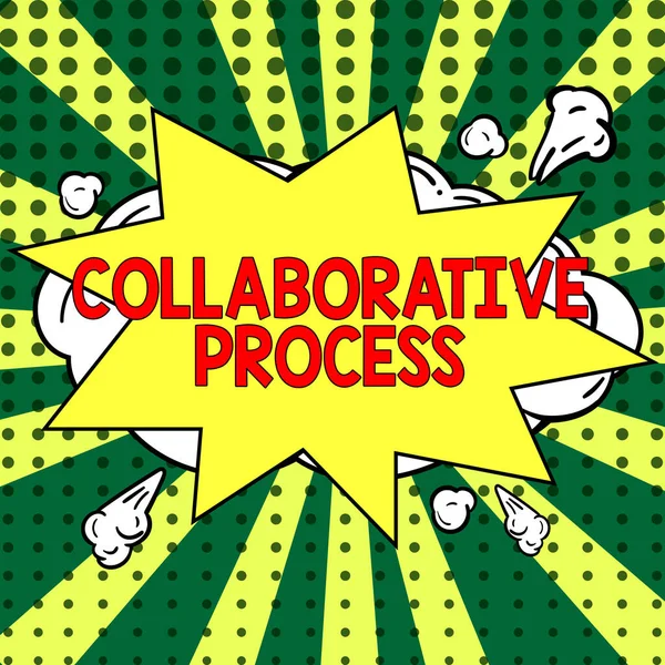Conceptuele Weergave Collaborative Process Business Concept Mensen Organisaties Werk Resultaten — Stockfoto
