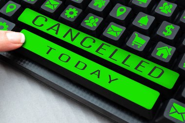 Kavramsal ekran iptal edildi, iş şovu planlanan olayın gerçekleşmeyeceğine karar verdi ya da duyuruldu