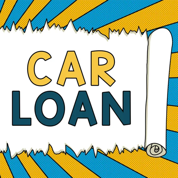 Handwriting Text Car Loan Word Written Taking Money Bank Big — Stockfoto