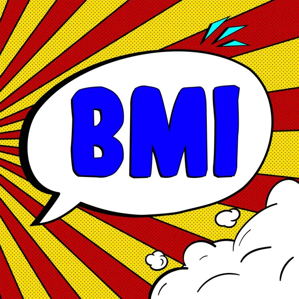 Handschrift Tekst Bmi Business Showcase Methode Voor Het Schatten Van — Stockfoto