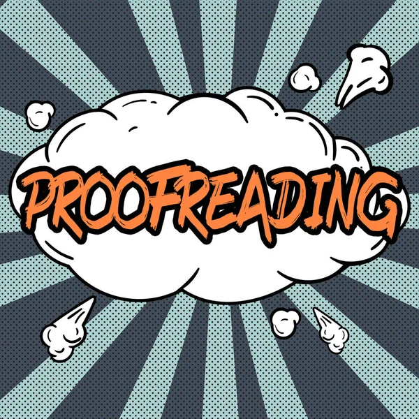 Hand Writing Sign Proofreading Εννοιολογική Φωτογραφία Πράξη Της Ανάγνωσης Και — Φωτογραφία Αρχείου