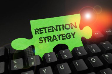 Çalışan cirosunu ve zayiatını azaltmak için Retention Strategy, Business konsept faaliyetlerini sunan metin başlığı