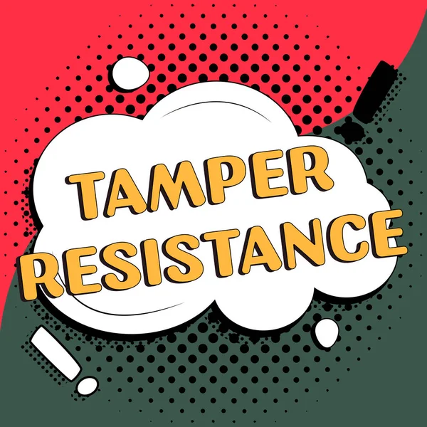 Conceptual Display Tamper Resistance Internet Concept Resilent Physical Harm Threats —  Fotos de Stock