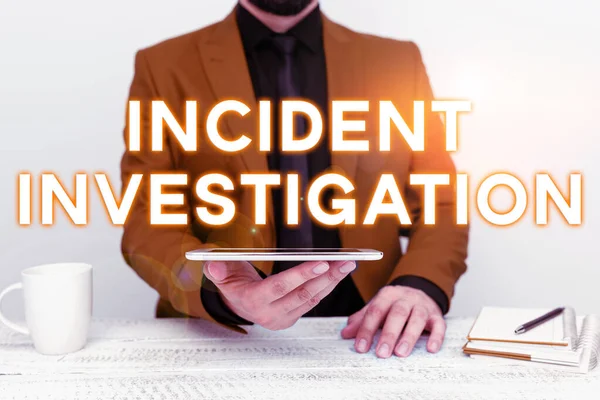 Writing Displaying Text Incident Investigation Business Concept Responsible Integrity Incident — Fotografia de Stock