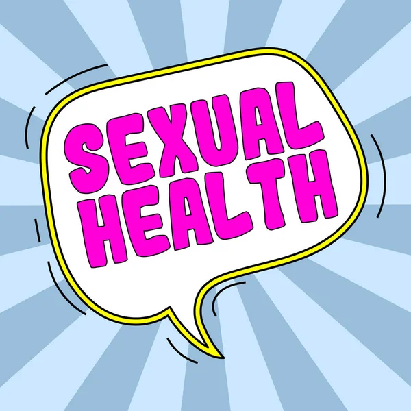 Zeichen Für Sexuelle Gesundheit Geschäftsübersicht Gesünderer Körper Befriedigendes Sexualleben Positive — Stockfoto
