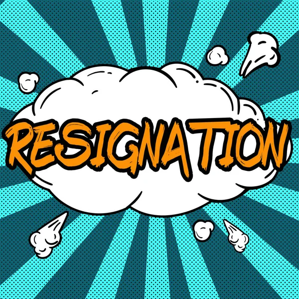 Conceptual Display Resignation Business Idea Act Giving Working Ceasing Positions — 스톡 사진