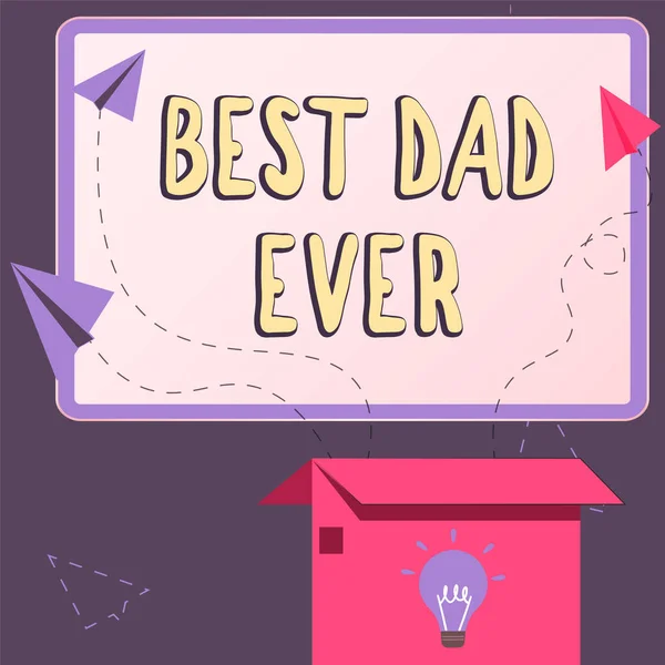 Writing Displaying Text Best Dad Ever Business Concept Appreciation Your — Foto de Stock
