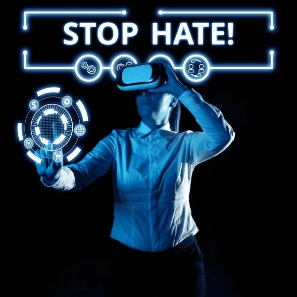 Conceptual display Stop Hate, Word for Prevent the aggressive pressure or intimidation to others