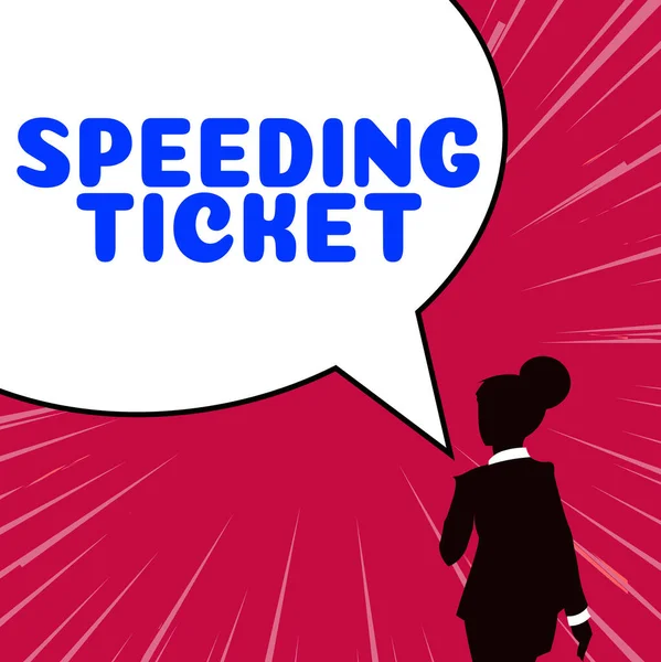 Wyświetlacz Koncepcyjny Speeding Ticket Business Concept Test Psychologiczny Dla Maksymalnej — Zdjęcie stockowe