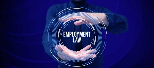 Text Sign Showing Employment Law Word Written Deals Legal Rights — Photo