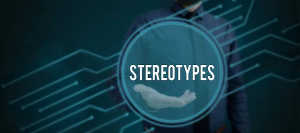 Writing Displaying Text Stereotypes Word Written Any Thought Widely Adopted — Stock Photo, Image