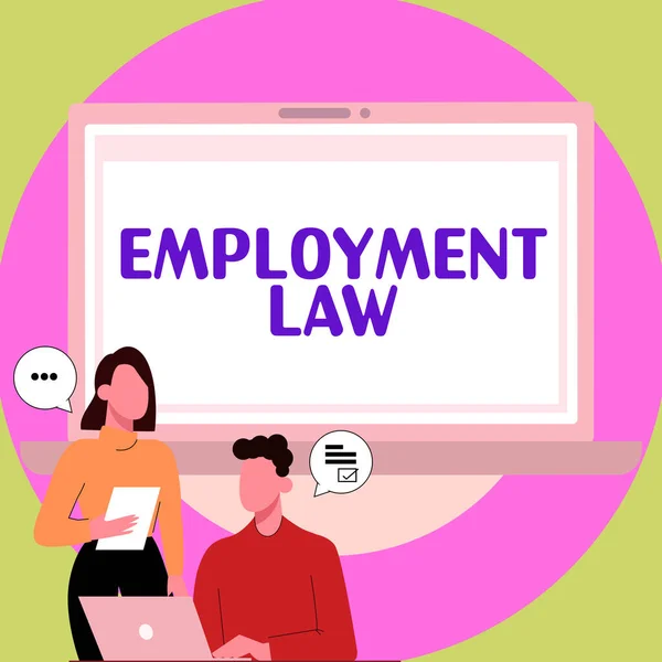 就业法 商业方法 涉及雇主和雇员的法定权利和义务 — 图库照片
