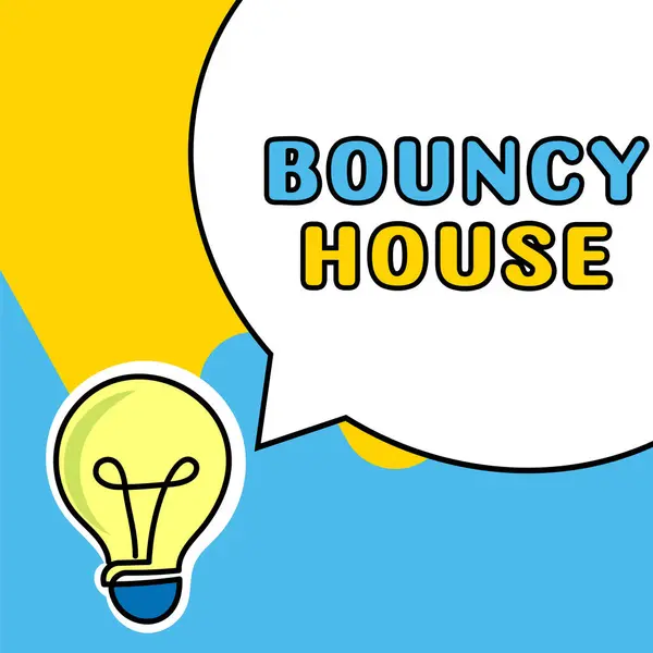 Text Showing Inspiration Bouncy House Business Showcase Automated Program Runs — ストック写真