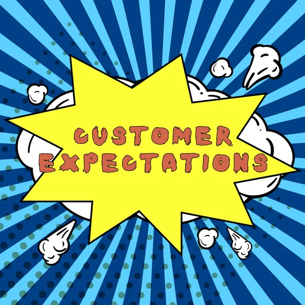 Handschrift Customer Expectations Business Showcase Voordelen Voor Een Klant Verwacht — Stockfoto