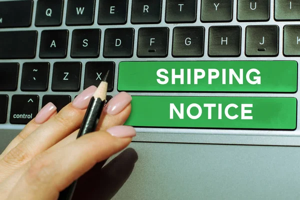 Text Sign Showing Shipping Notice Conceptual Photo Ships Considered Collectively — Stok fotoğraf